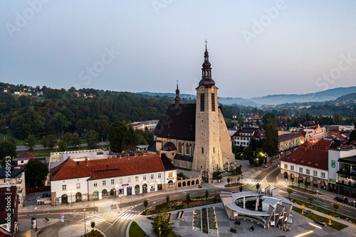 Miasteczko, Limanowa, świt, lato, Małopolska, Poland , EU. photo