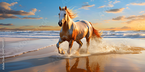 horse on the beach