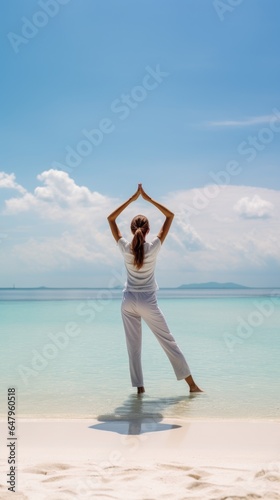 Finding Inner Peace: Yoga Practice on the Beach © Ezio Gutzemberg