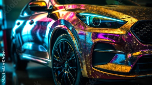 Blazing Wheels: A Thrilling Auto Race with Speed, Fire, and Red Hot Flames on the Road, generative AI