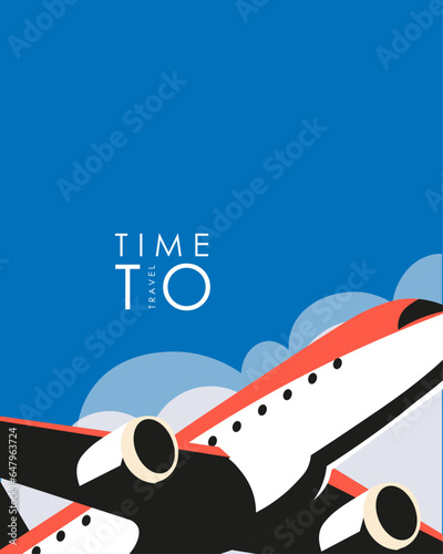 Time to travel aircraft poster