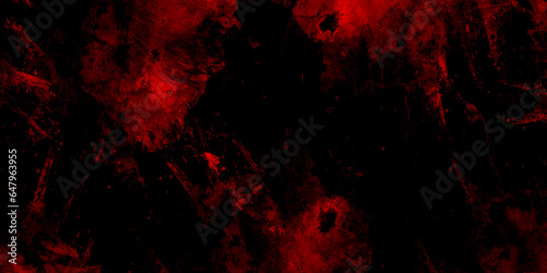 Dark Red horror scary background. grunge horror texture concrete. Red granite. Red granite background. Old vintage retro red background texture. Abstract Watercolor red grunge background painting.	