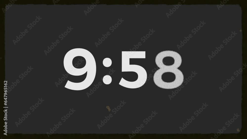Vintage, old, real time 10 minutes countdown start in timer