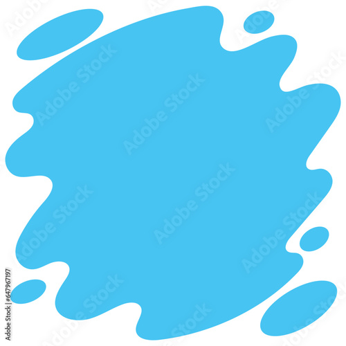 Blue Blob Blot Abstract Illustration Art Vector