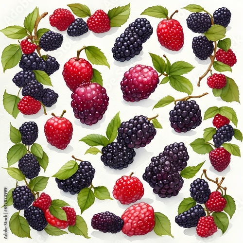 blackberry and raspberry