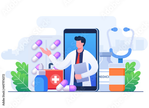 Doctor talk through online healthcare mobile app, Online consultation service, Ask doctor, Online medical advice, Telemedicine, Digital prescriptions and teletherapy