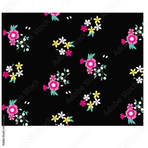  flower pink all over print vector.