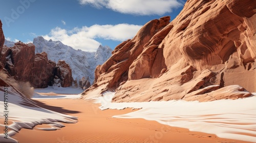 desert winter mountains