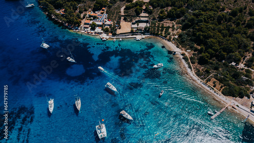 Aerial view of a beautiful Adriatic sea