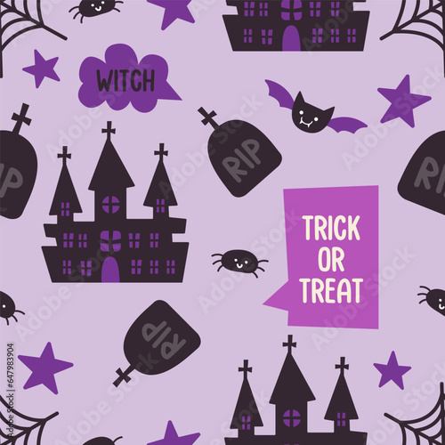 halloween seamless pattern