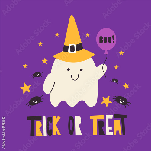vector cute halloween illustration