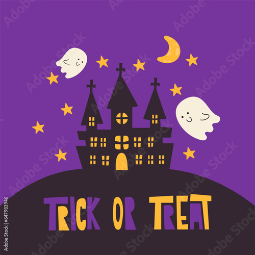 vector cute halloween illustration