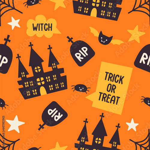 halloween seamless pattern