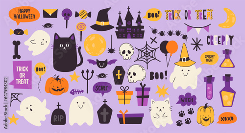 Happy Halloween set of elements