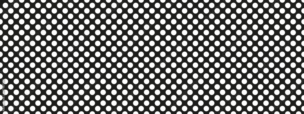 Perforated hardboard. Board with spaced holes. Gridwall. Flat dotted texture illustration