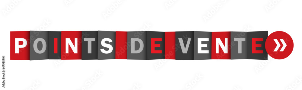 POINTS DE VENTE (POINTS OF SALE in French) vector typography banner POINTS DE VENTE (POINTS OF SALE in French) vector typography banner