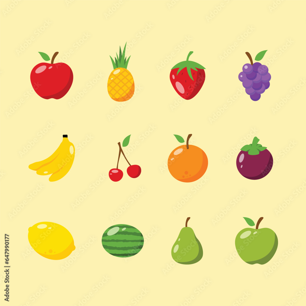 Tropical Fruit Illustration Design Tropical Fruit Illustration Design