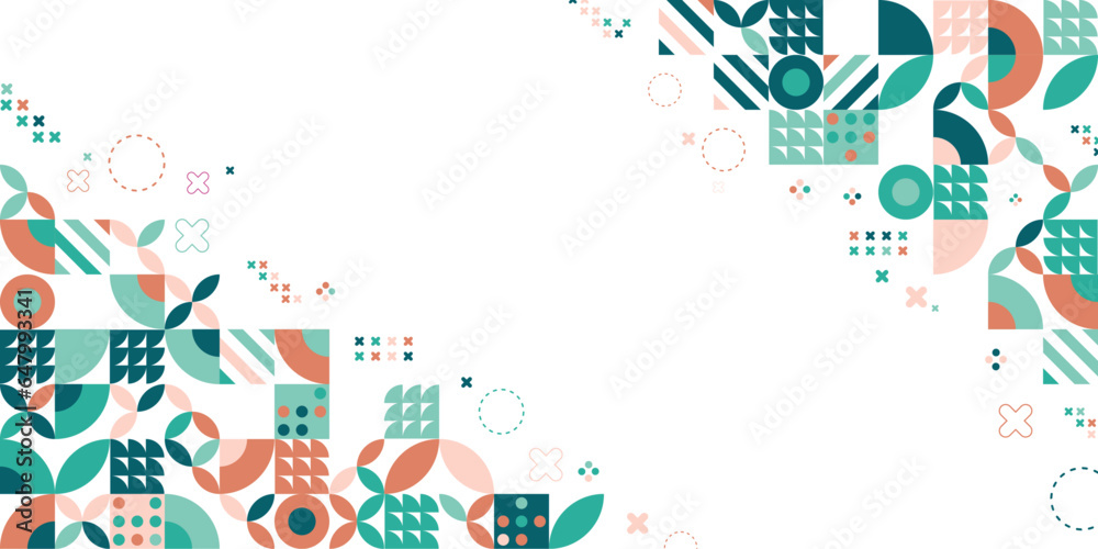 Naklejka premium Colorful Abstract Shape Geometrical Background