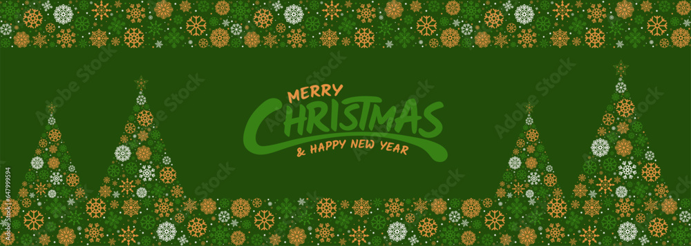 Decorate Merry Christmas and Holiday cards with snowflakes, and background designs. Modern universal artistic template.