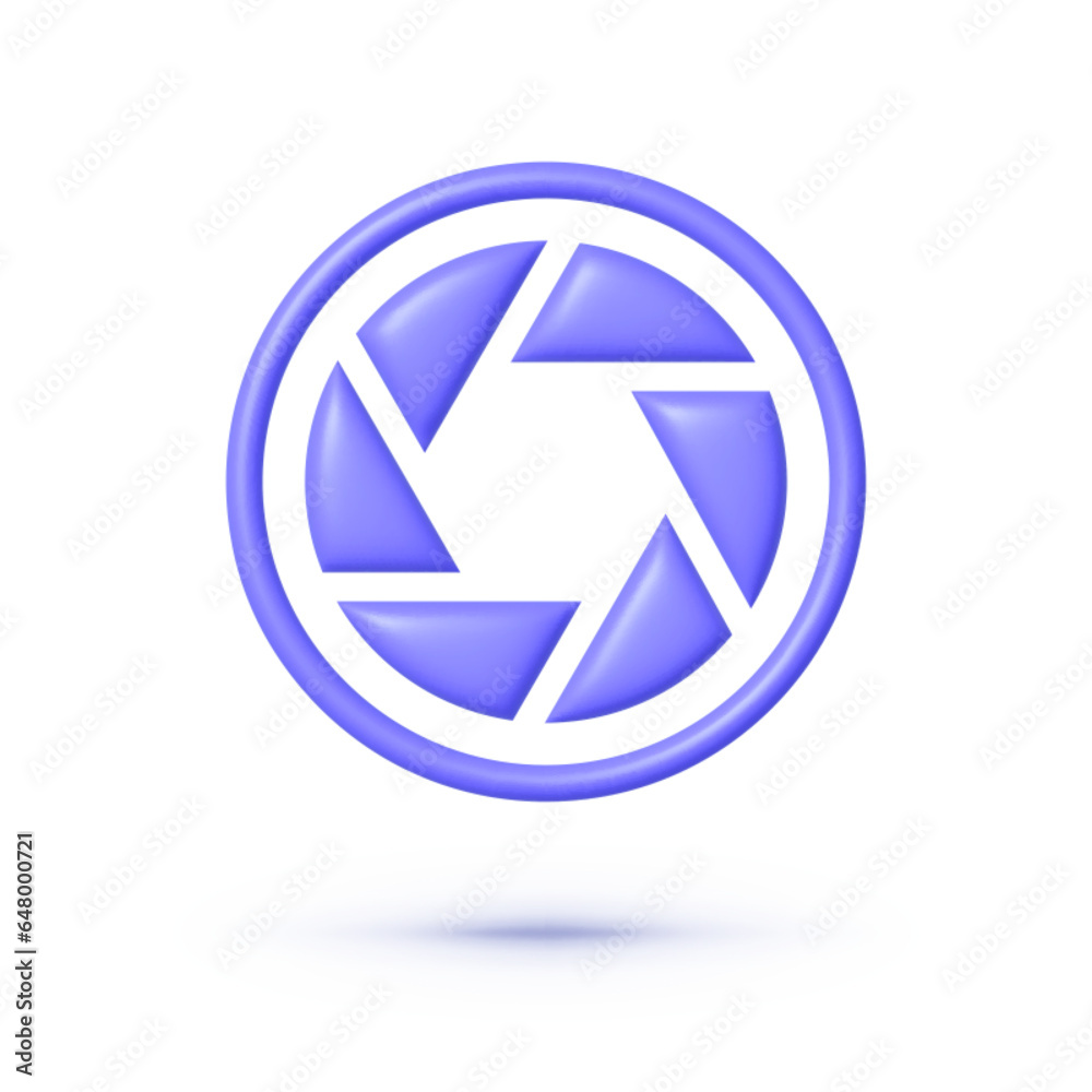 Modern camera diaphragm 3d, great design for any purposes. Vector illustration design Modern camera diaphragm 3d, great design for any purposes. Vector illustration design