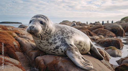 Grey seal in the wild © Veniamin Kraskov