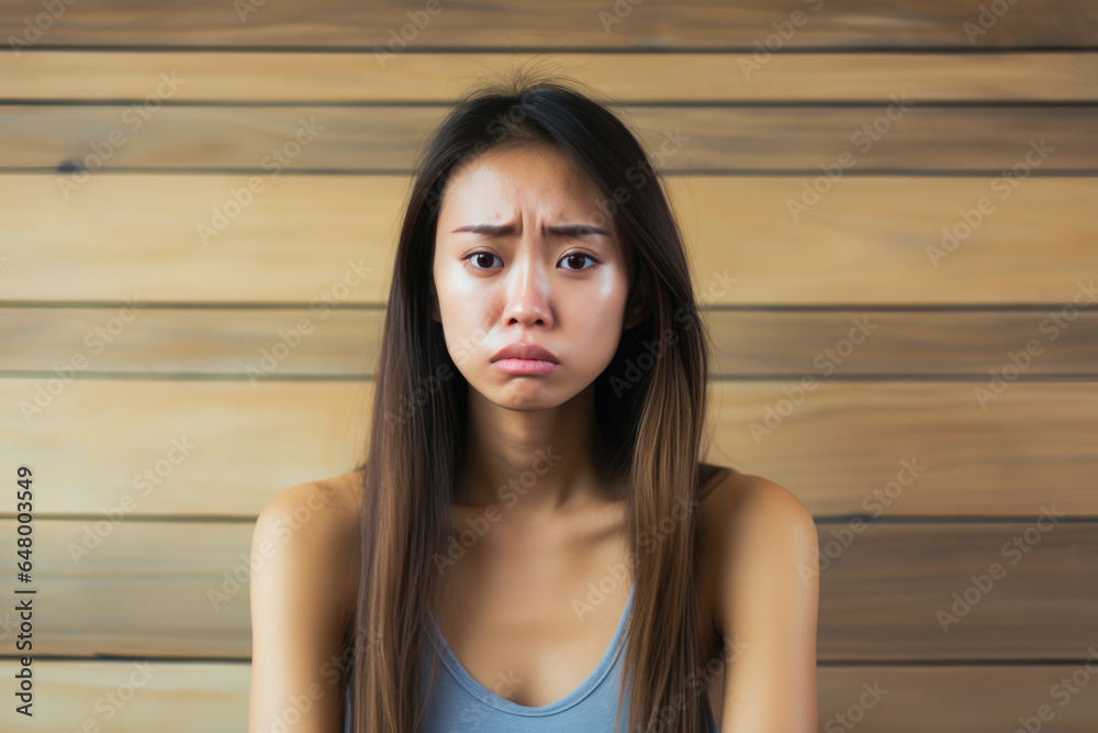 A Woman With A Concerned Look On Her Face A Woman With A Concerned Look On Her Face