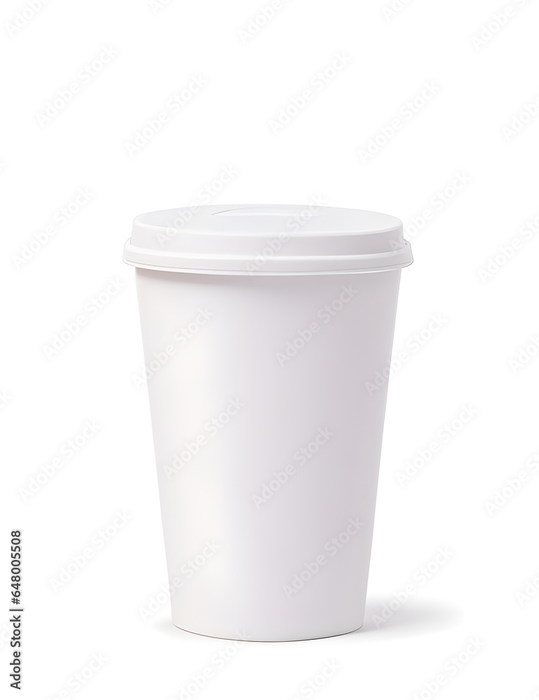 Take away coffee cup mockup, (front view). ai generative Take away coffee cup mockup, (front view). ai generative