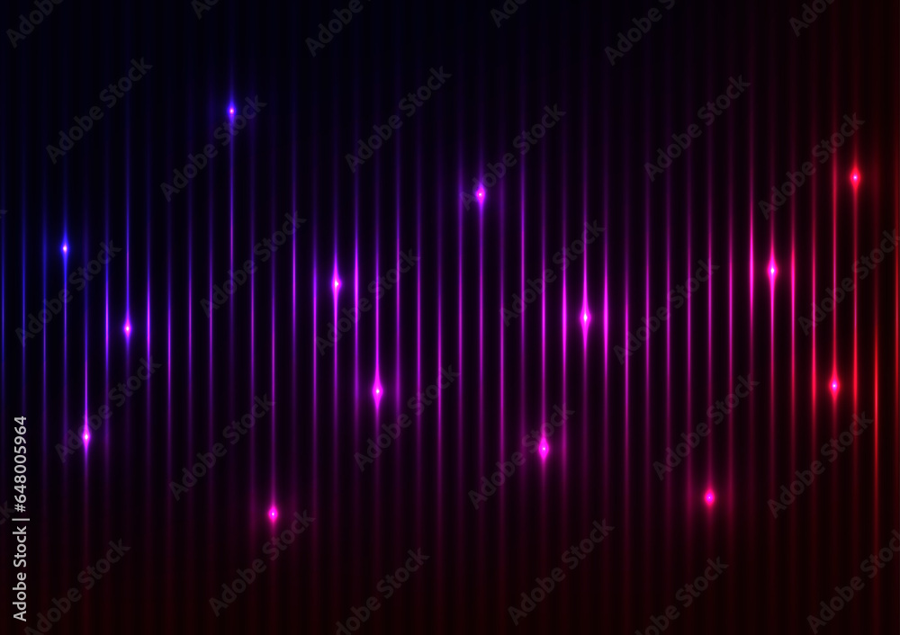 Abstract digital neon light line laser purple dark presentation background