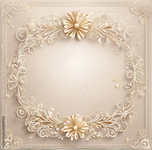 Wallpaper Mural frame with floral ornament Torontodigital.ca