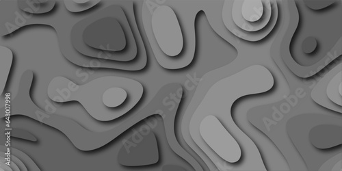 Abstract black paper cut style design.abstract vector seamless pattern with shadows Trendy contemporary design.abstract papercut and multi layer cutout pattern pattern on vector design illustration.