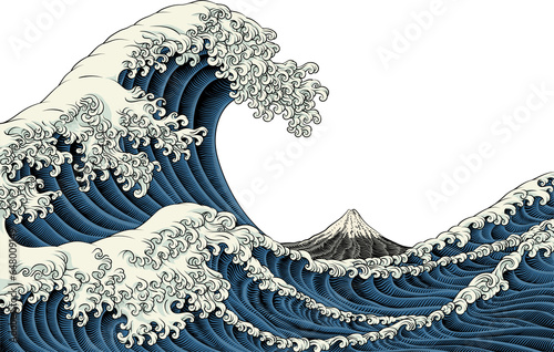 Japanese Great Wave Sea Jap...