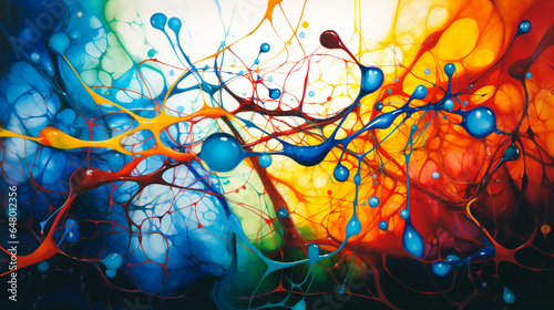A vibrant, abstract depiction captures the essence of 