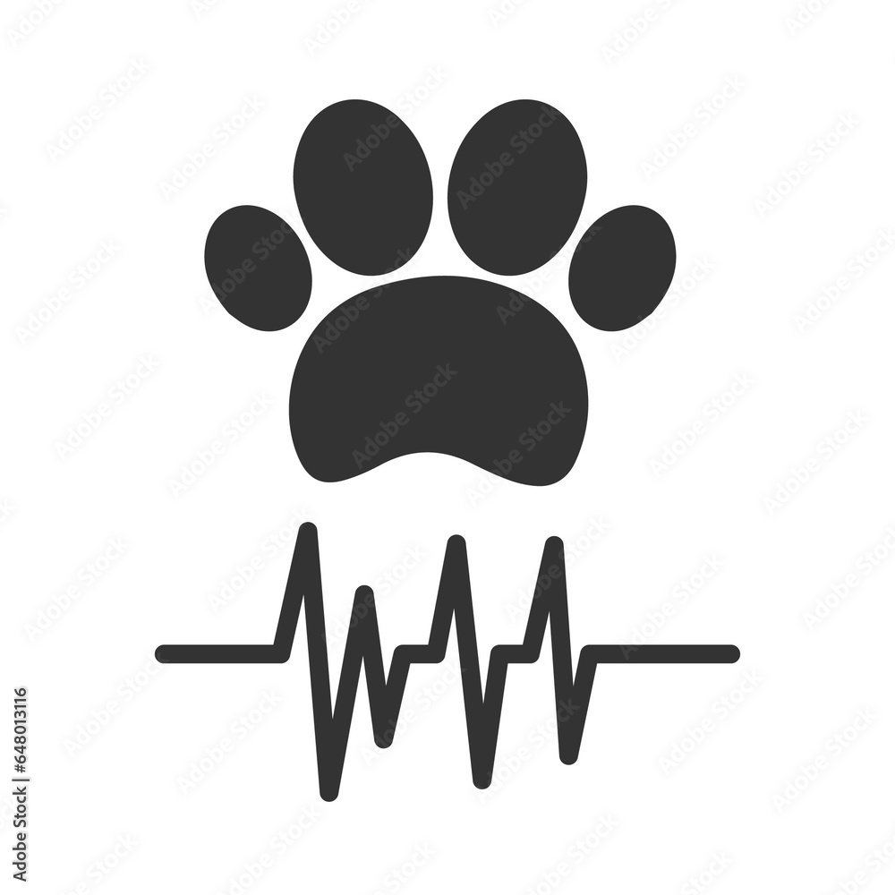 Vector illustration of animal heartbeat icon in dark color and transparent background(PNG). Vector illustration of animal heartbeat icon in dark color and transparent background(PNG).