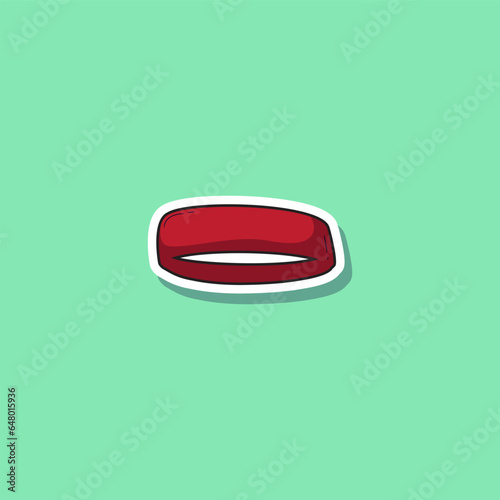 Running competition element cartoon, vector illustration sticker. Vector eps 10