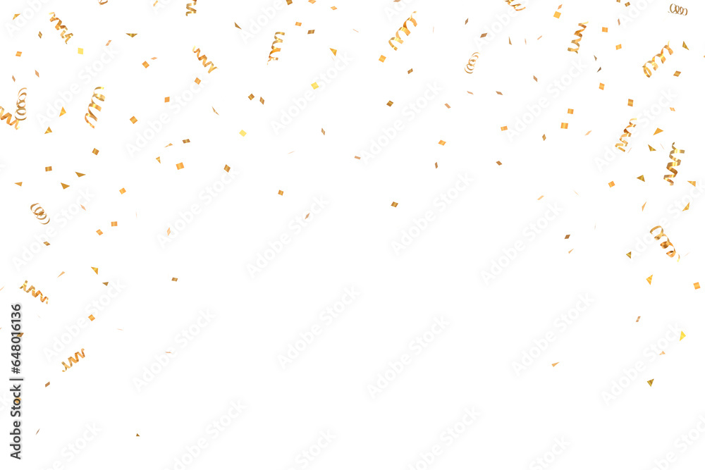3D gold confetti that floats down to celebrate 3D gold confetti that floats down to celebrate