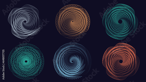 Abstract vortex symbol background 