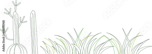 Vector sketch illustration clipart of trees and plants for completeness of images and designs