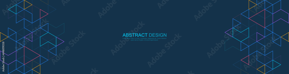 Creative idea of modern design with abstract geometric background. Minimalistic vector texture with polygonal pattern for banner design or header