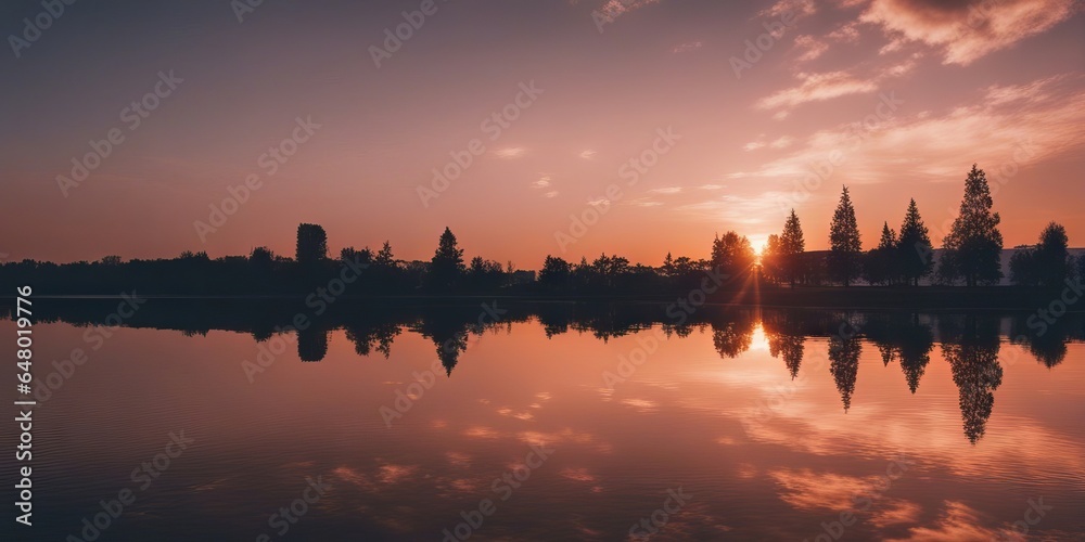 sunrise over the river