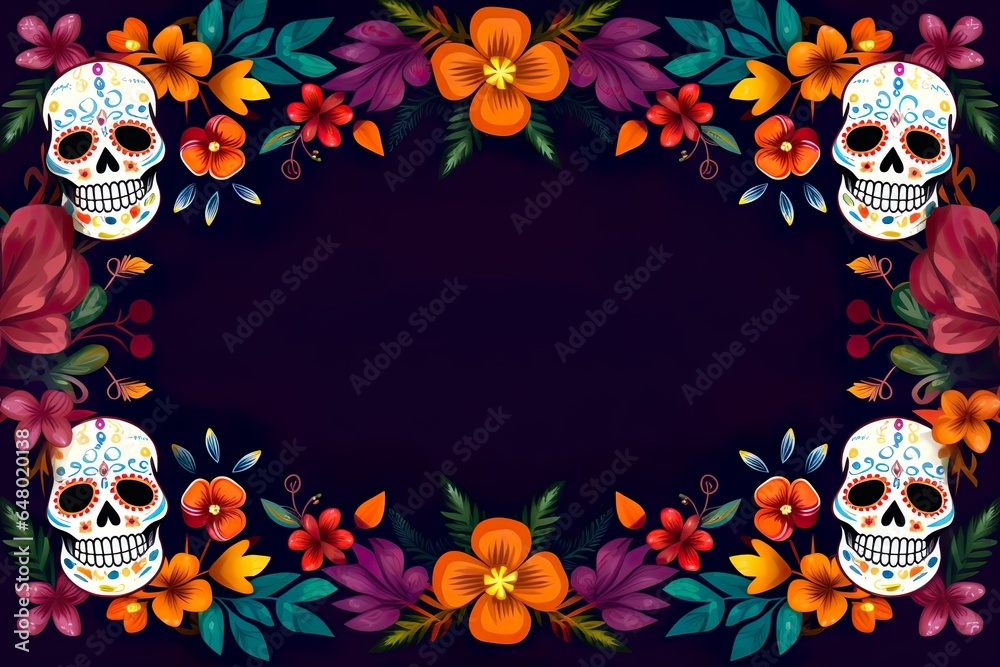 dia de muertos day of the dead celebration background with copy space dia de muertos day of the dead celebration background with copy space