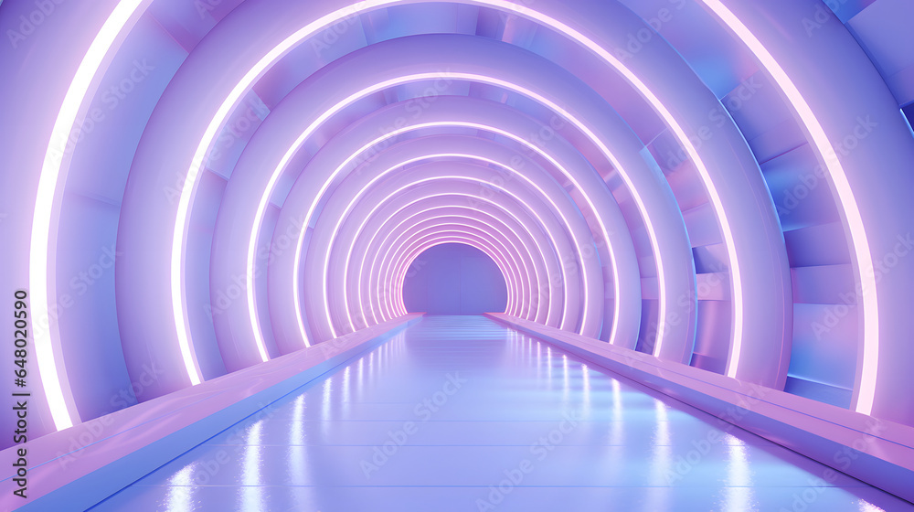 Soft pastel neon tunnel background Soft pastel neon tunnel background