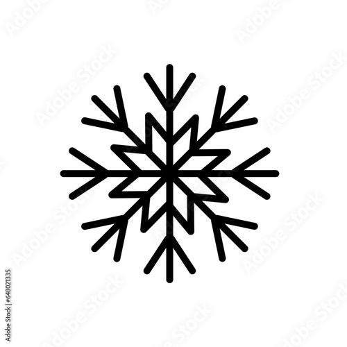 Snowflake vector linear icon. Design element for Christmas and New Year.Winter season, celebration.