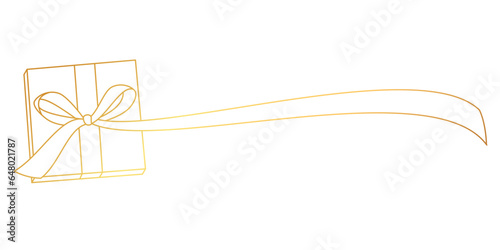 gift box with ribbon. birthday element vector eps 10