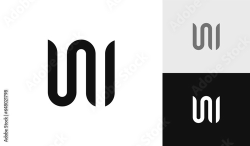 Letter SW initial monogram logo design