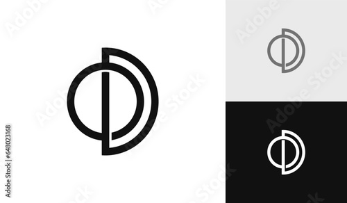 Letter OD initial monogram logo design