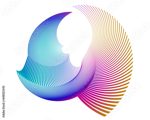abstract rainbow wave