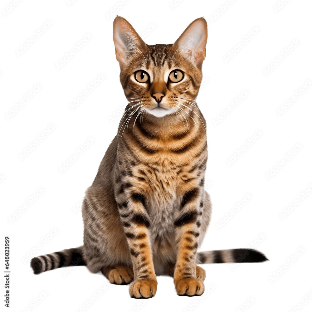 Cute_ocicat_cat_whole_body_no_shadow_highest_resoluti Cute_ocicat_cat_whole_body_no_shadow_highest_resoluti