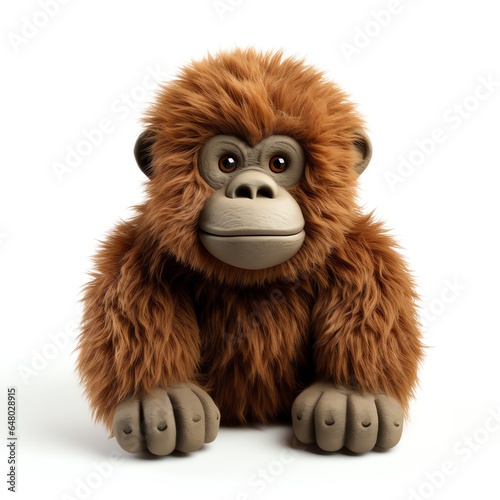 toy gorilla character on white background photo