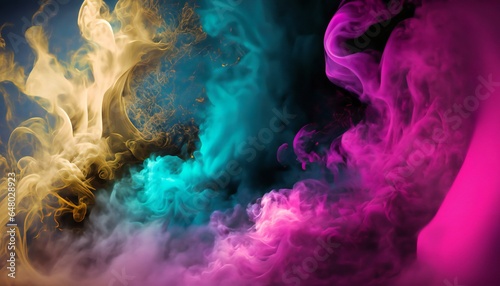 Top abstract background with smoke