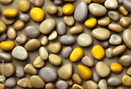 River colorful stones background texture, Generative AI